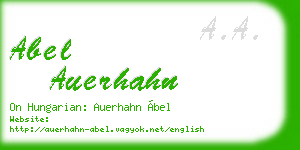 abel auerhahn business card